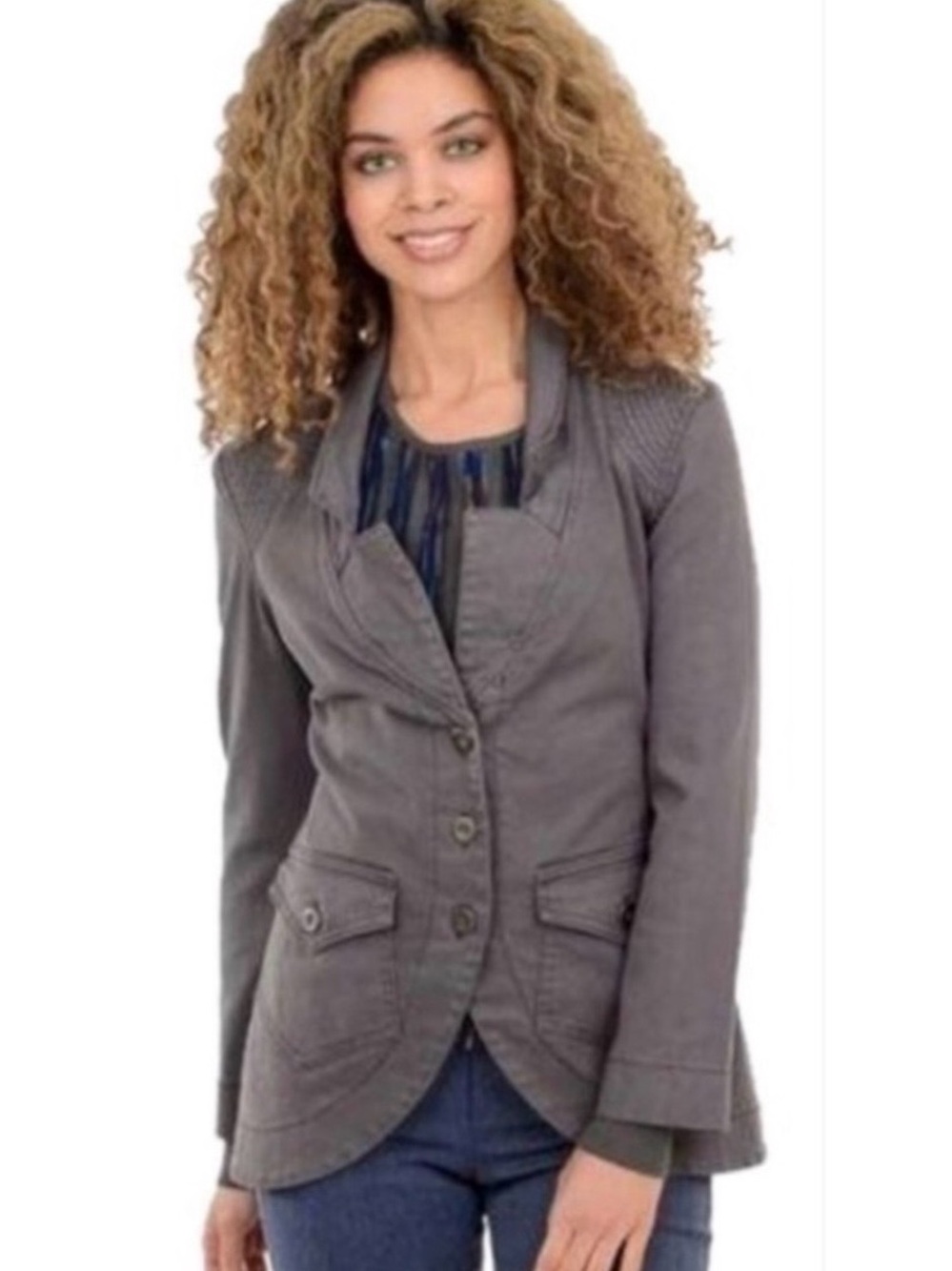 Prairie Underground Women’s Vernacular Blazer Jacket Gray Size Small